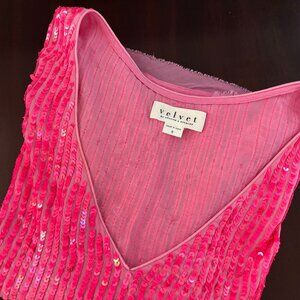 Velvet by Graham & Spencer  Nikky Sequin Top Women’s Size S